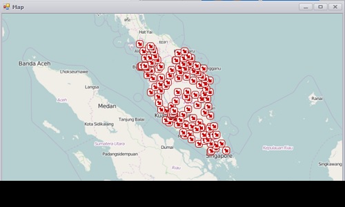 "Live map on rainfall station selection"